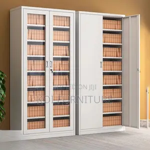 Office Cabinet; Two Doors Cabinet With Glass Front View