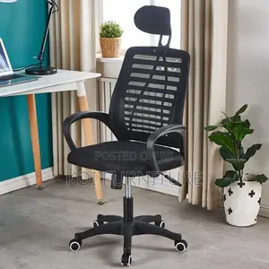 Office Chair; Headrest Swivel Ergonomic Office Chair