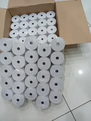 Low Maintenance 50 Pieces 80mm by 80mm by 13mm Thermal Paper Rolls