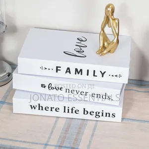 Decorative Book Box, Minimalist Coffee Table Ornament, Home Decor