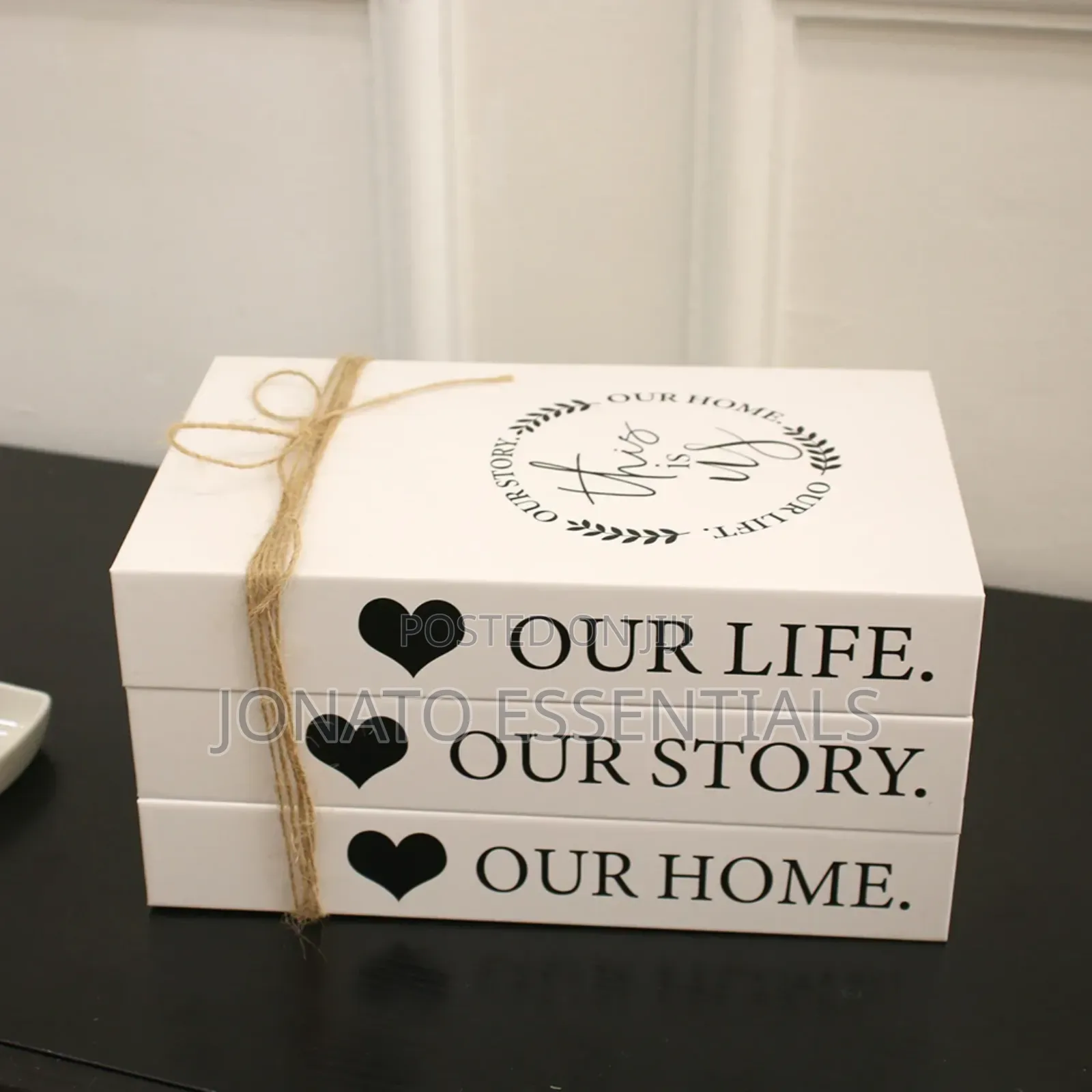 Decorative Book Box, Minimalist Coffee Table Ornament, Home Decor