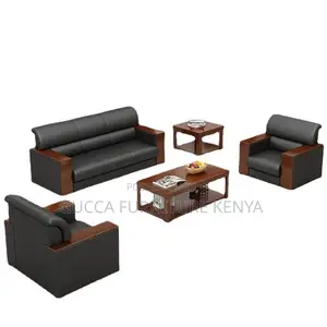 5-seater Leather Executive Reception Sofa Set