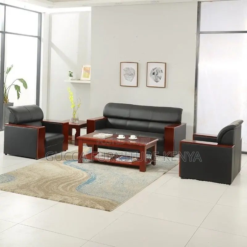 5-seater Leather Executive Reception Sofa Set