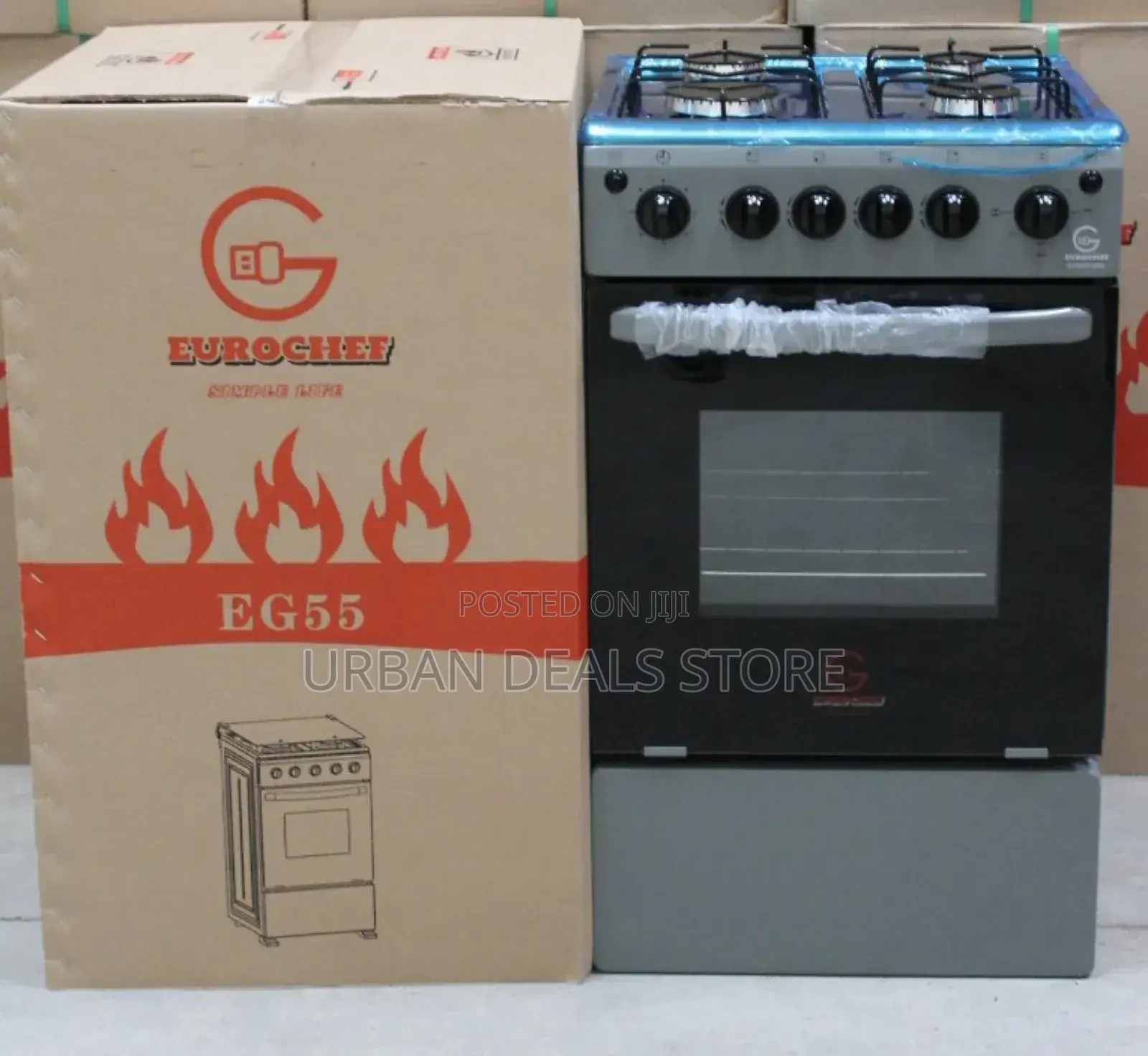 Eurochef Full Gas With Electric Oven +Timer Standing Cooker