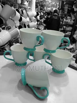 6 PCS Coquette-Style Ceramic Coffee Cups Set