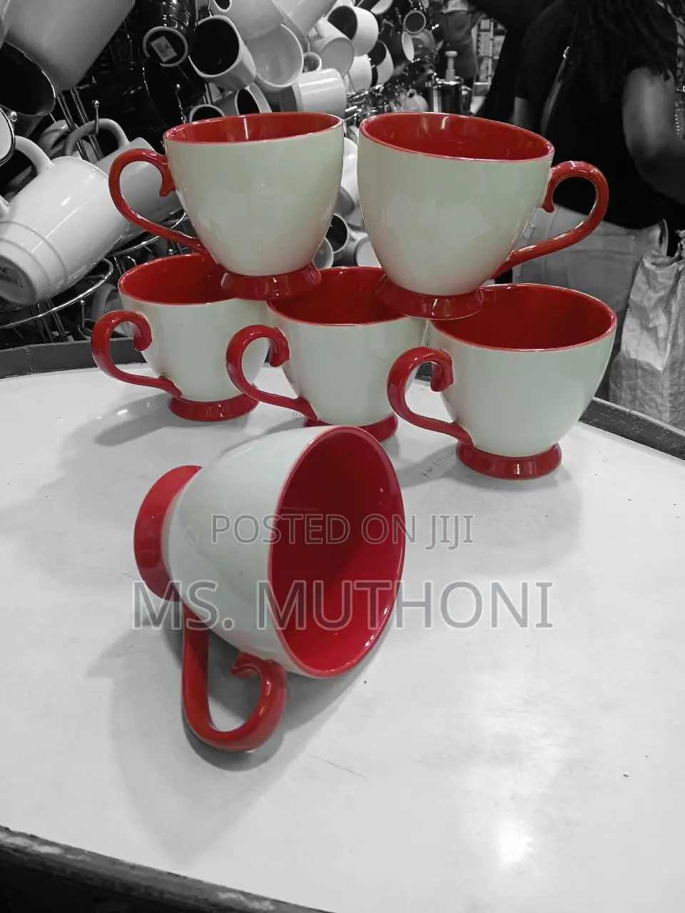 6 PCS Coquette-Style Ceramic Coffee Cups Set