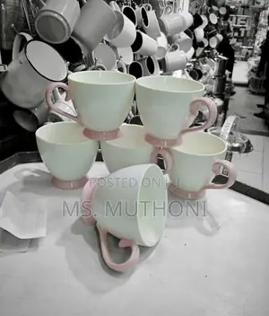 6 PCS Coquette-Style Ceramic Coffee Cups Set