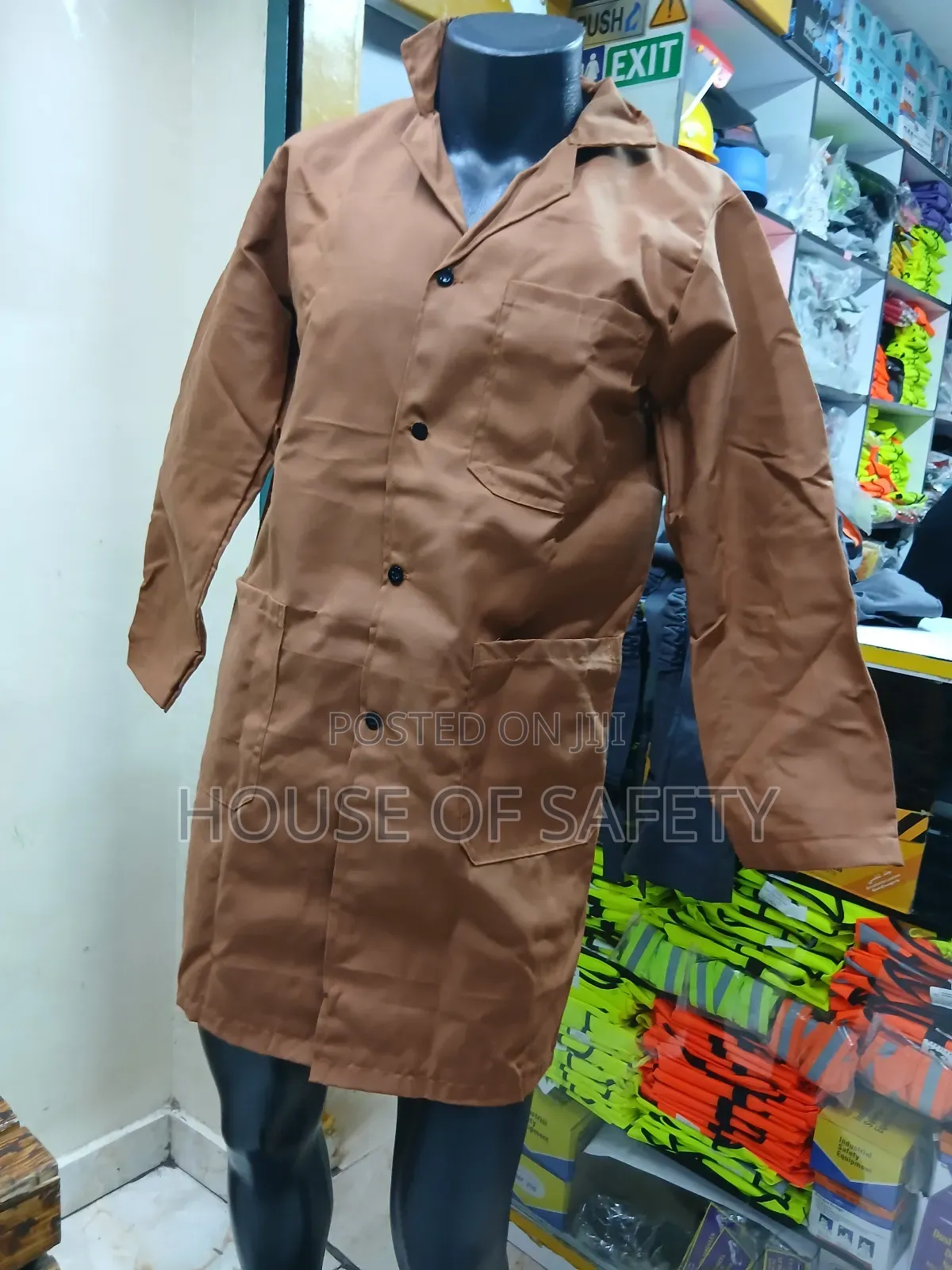 Pen Division Pockets Dust Coats Kikuyu Brown