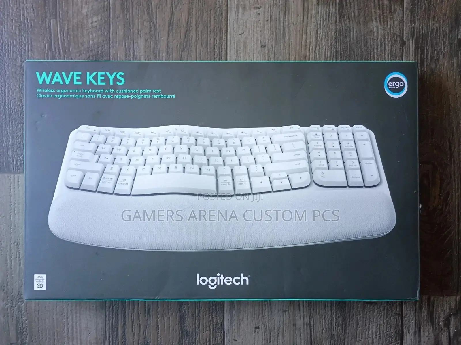 Logitech Wave Keys Wireless Ergonomic Keyboard With Cushioned Palm RST