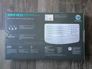 Logitech Wave Keys Wireless Ergonomic Keyboard With Cushioned Palm RST