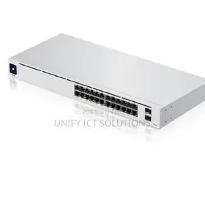 Ubiquiti Unifi 24-Port Switch (Usw-24-Poe), (16) Gbe Poe+ Rj45 Ports,