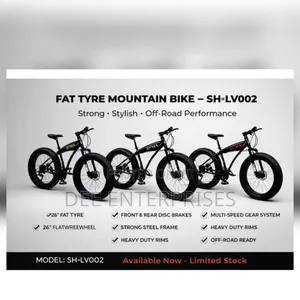 Fat Tyre Mountain Bike Size 26