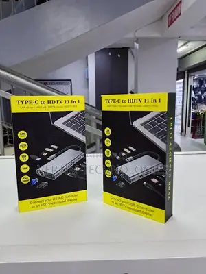 Type-C to HDTV 11 In1 Lan+Type-C+Sd Card+Usb*4+Audio+Hdtv+Vga Adapter