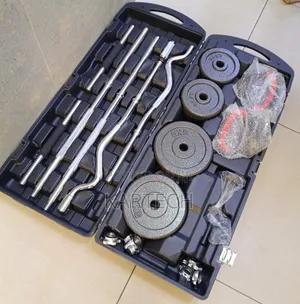 58kg Dumbbell and Barbell Fitness Set With Carry Case