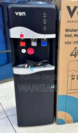 Black Von 3 Taps Water Dispenser HCN