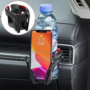 Air-Conditioner Vent Water Bottle Holder With Phone Holder Bracket