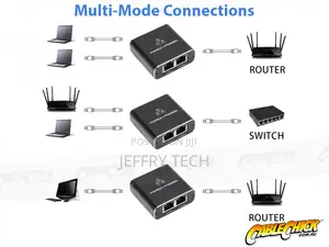 2-Port Mini Gigabit Ethernet Switch - Rj45 Splitter (Pc Network Switch
