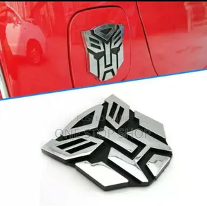 Car Body 3d Silver Transformer Badges Stickers