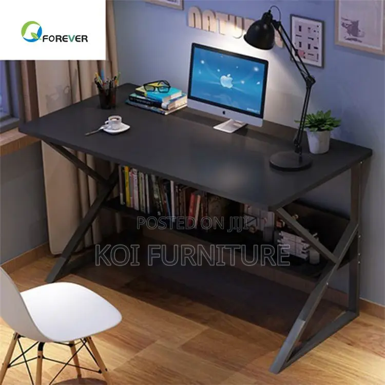 Office Desk : 1.2m Modern, Sturdy Workstation With Shelf