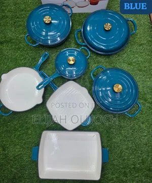Nsfe 11 Pcs Enamel *Cast Iron Cooking Pots*