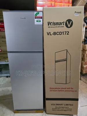Silver Volsmart 172litres Double Door Refrigerator Fridge