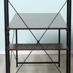 Office Desk : Office Computer Desk With Storage Shelves