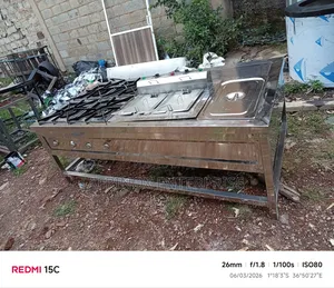 3 in One Commercial Cooker. Burners, Deep Fryer and Chips Dumper