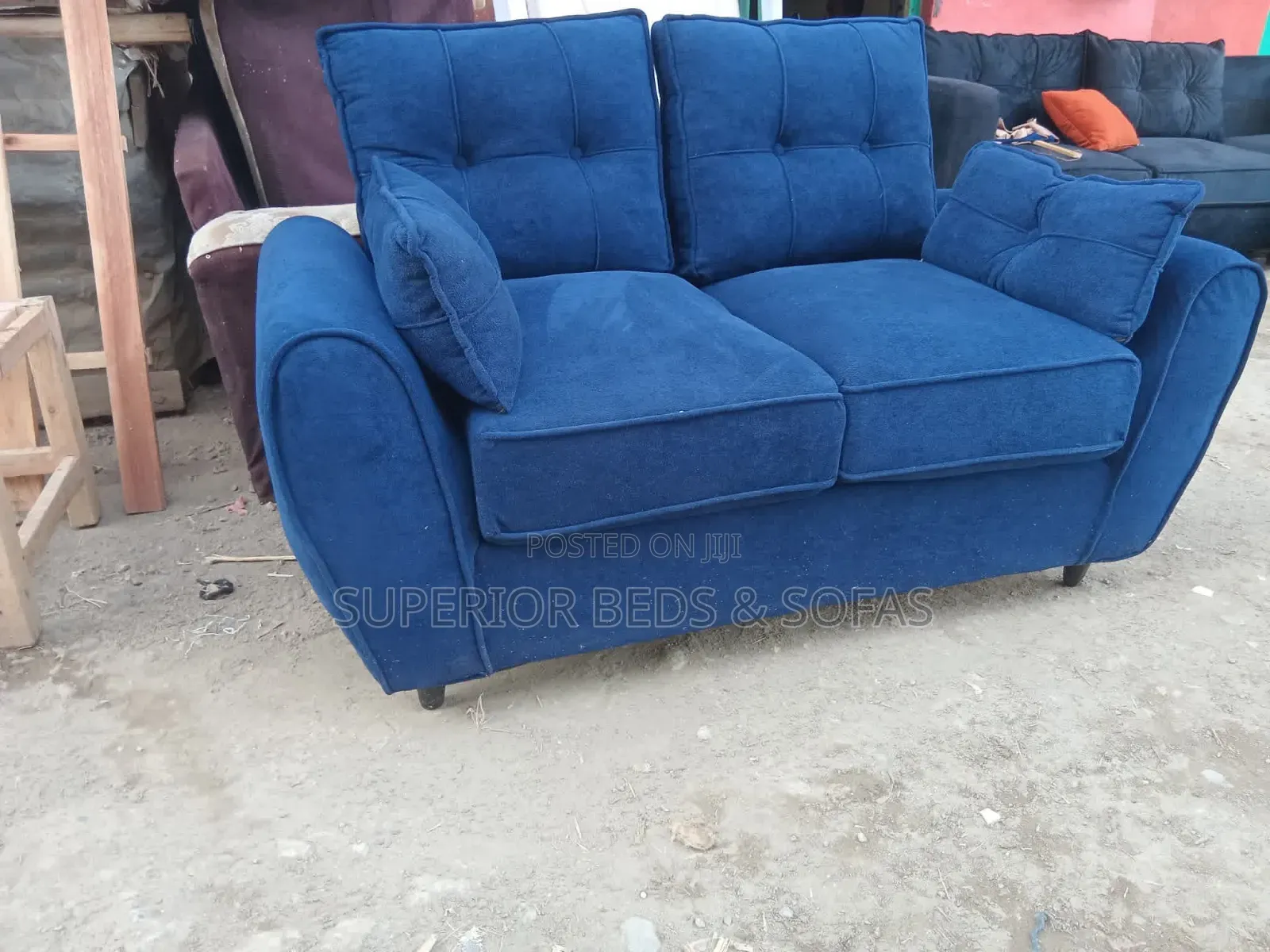 Blue 2 Seater Sofa( 2 Seater)
