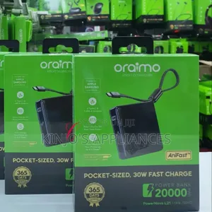 Oraimo Powernova L21 Opb-7203c *30w 20000mah* Fast Charging Power Bank