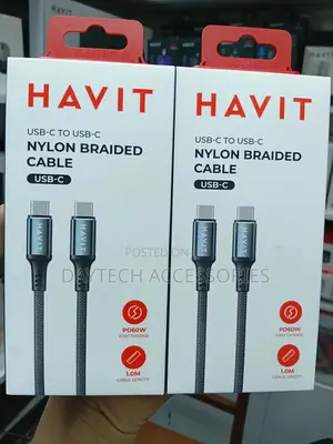 This Is a Havit Cb6310 60w Usb-C to Usb-C Nylon Braided Cable.