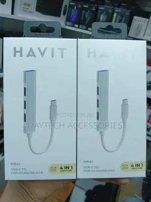 Havit Hb41 Type C Hub 4 in 1 Adapter - Silver