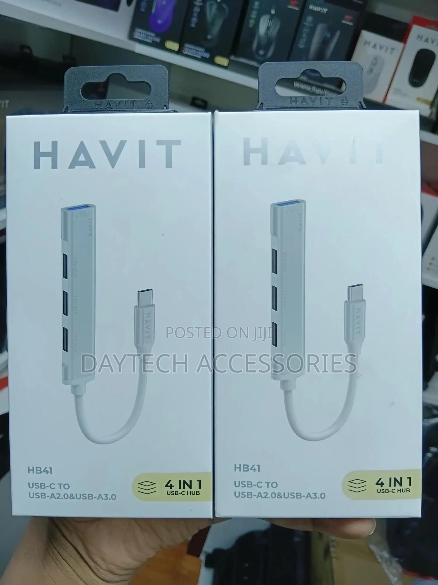 Havit Hb41 Type C Hub 4 in 1 Adapter - Silver