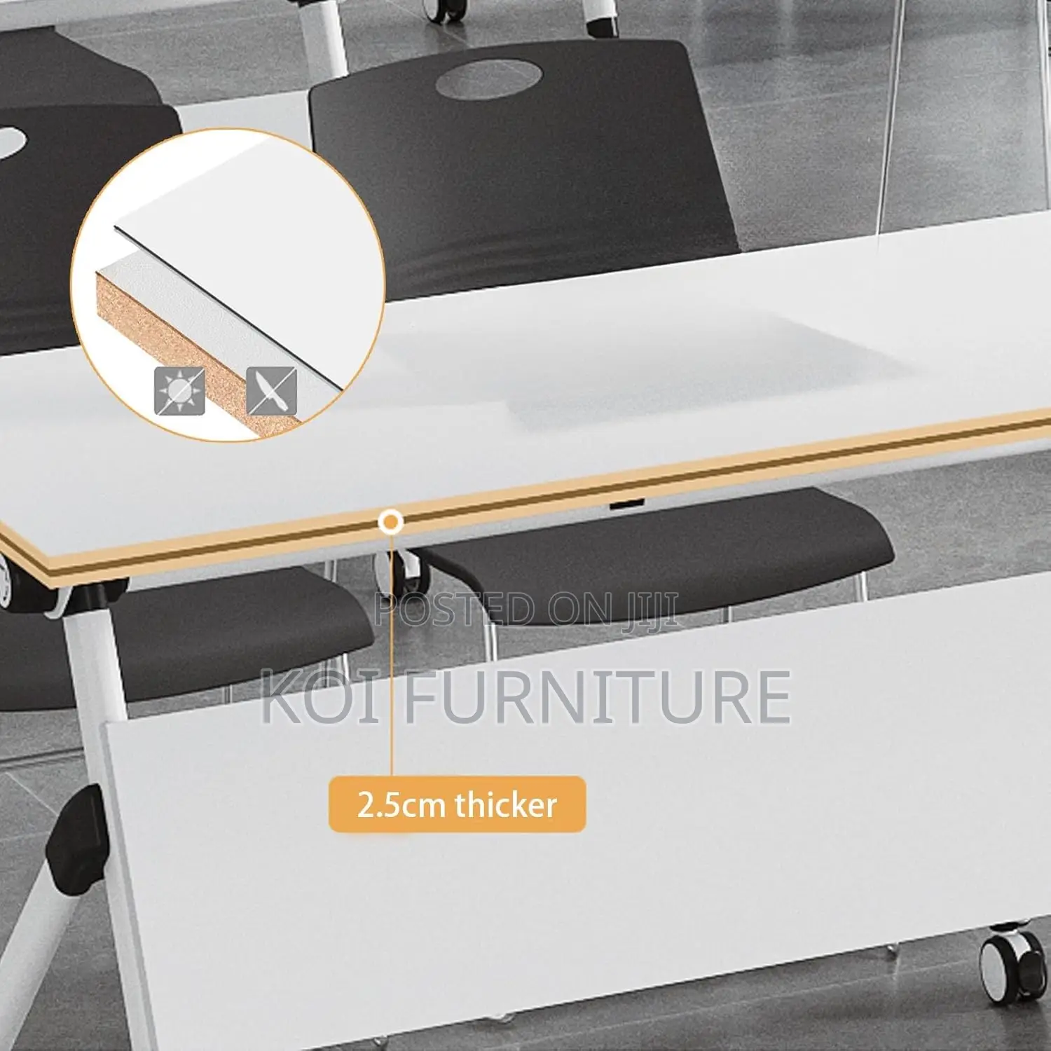 Office Table : Mobile Foldable Conference Table With Flip Top
