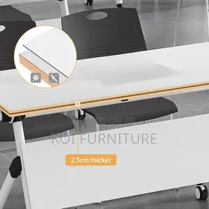 Office Table : Mobile Foldable Conference Table With Flip Top