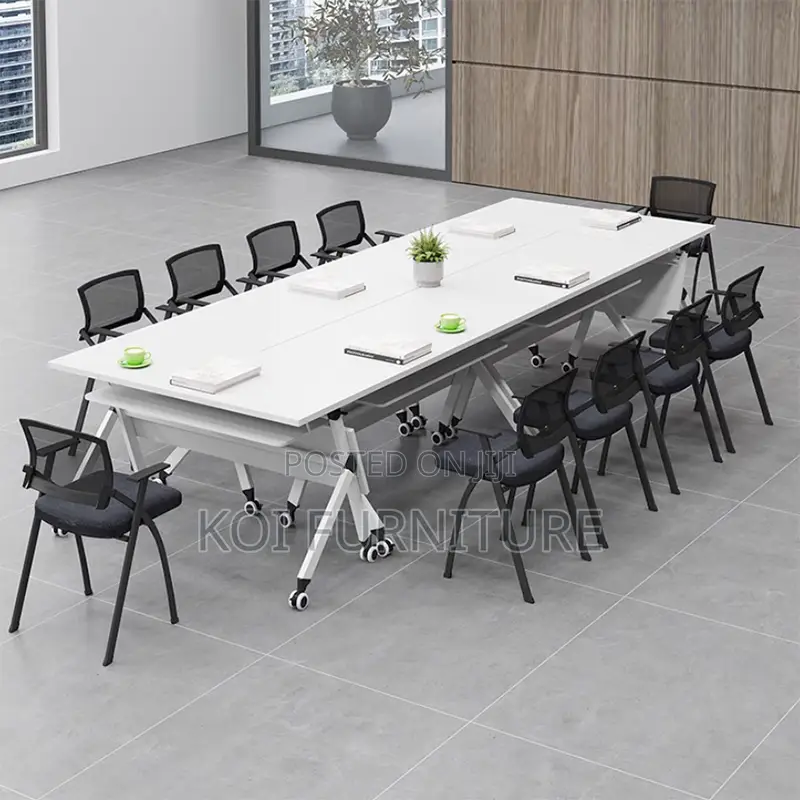 Office Table : Mobile Foldable Conference Table With Flip Top