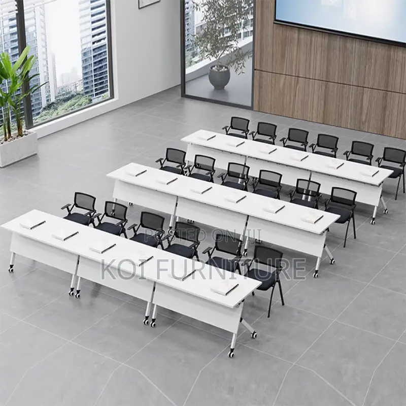 Office Table : Mobile Foldable Conference Table With Flip Top