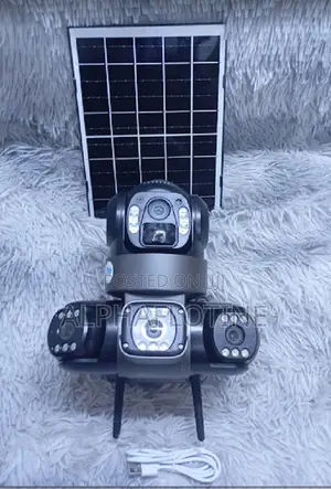 V-380 Pro PTZ Smart Three Lens ,4g CCTV Solar Camera