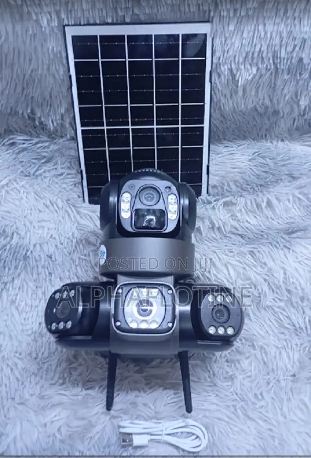 V-380 Pro PTZ Smart Three Lens ,4g CCTV Solar Camera
