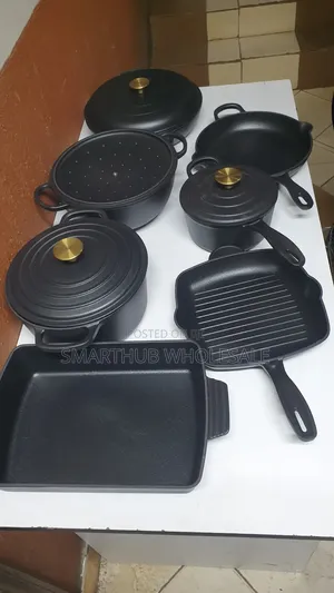 Black 11pcs Enamel Cast Iron Cookware Set