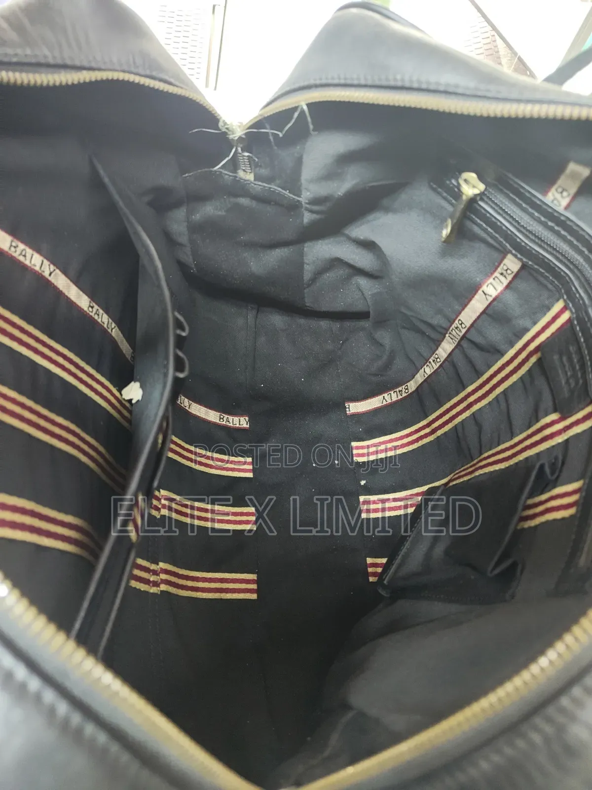 Bally Navy Blue Leather Laptop Bag/ Briefcase