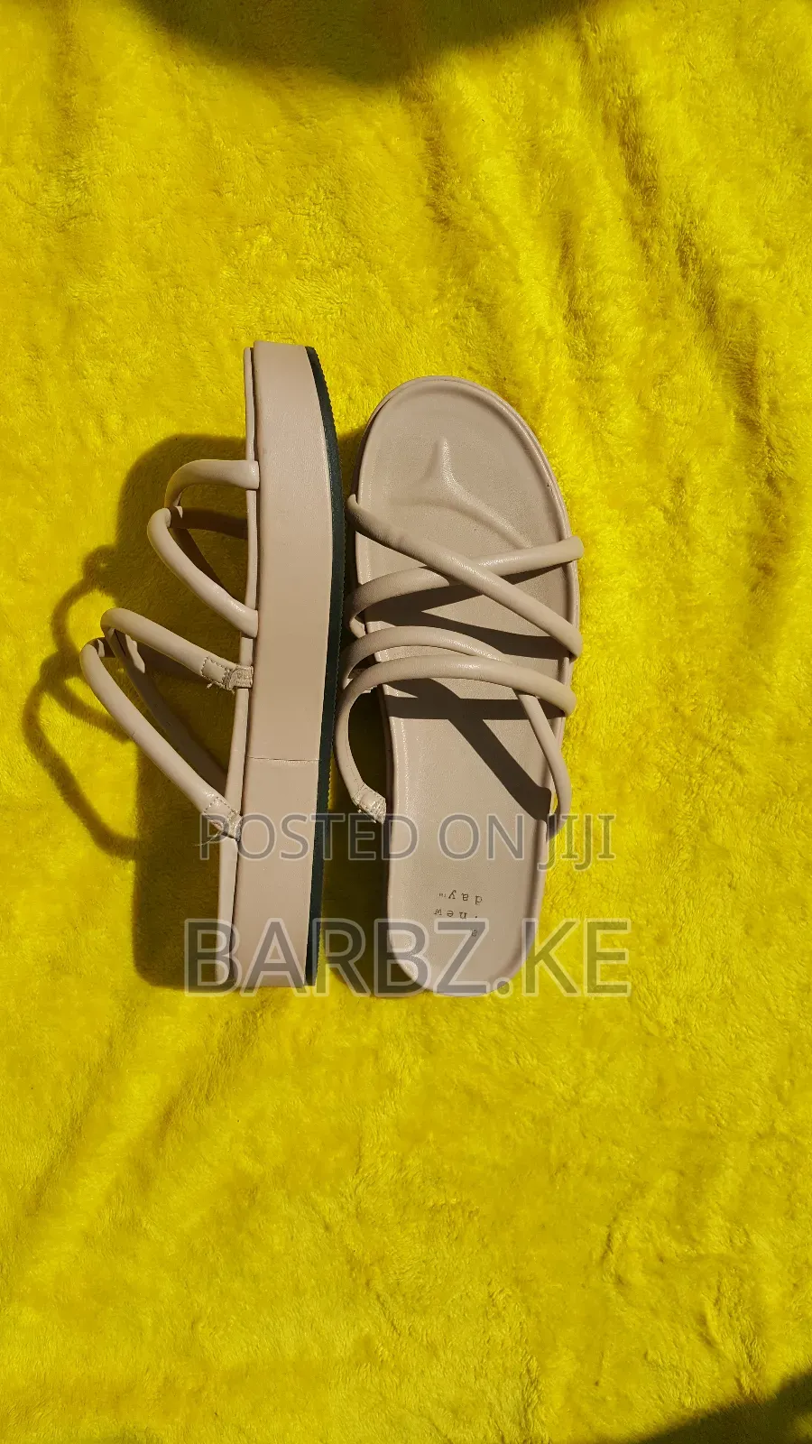 Beige Platform Sandals