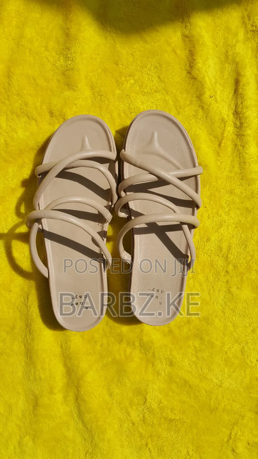 Beige Platform Sandals