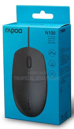 Rapoo Wired Optical Mouse N100 Black Mouse