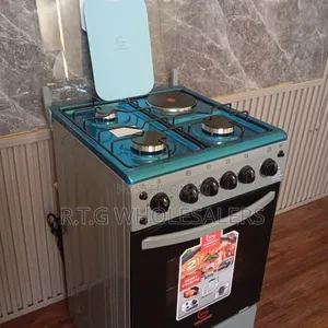Eurochef 3‐Gas + 1‐Electric Cooker With Oven, Timer Rotisserie