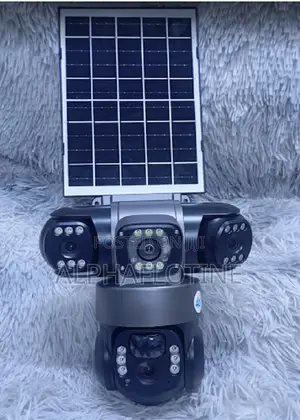 Triple Lens With Three Screen View ,Solar Powered,4g CCTV Surveilance