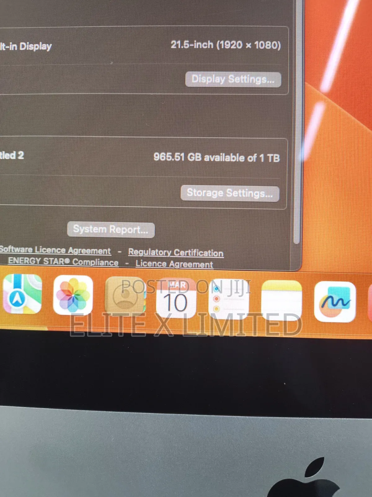 Desktop Computer Apple iMac 8GB Intel Core i5 HDD 1T
