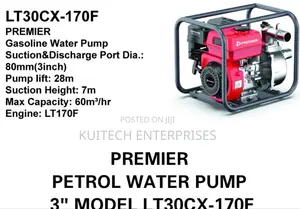 3" Premier Water Pump/ Petrol Powered Water Pump