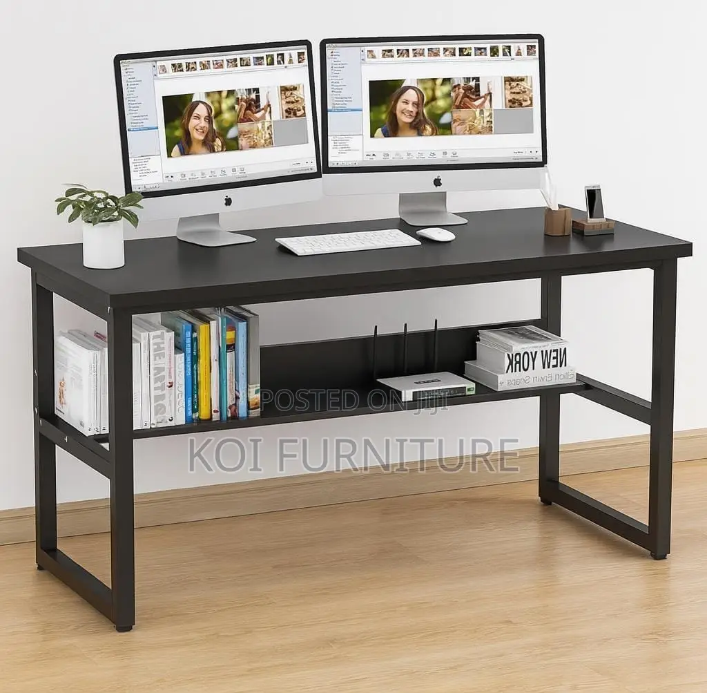 Office Table : Tribesigns Black Computer Office Desk