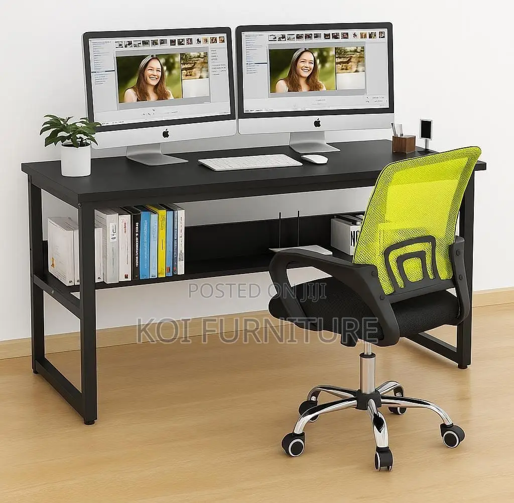 Office Table : Tribesigns Black Computer Office Desk