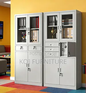 Office Cabinet : Metal Filing Cabinet With Multi-Compartment Design